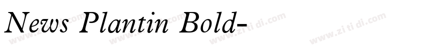 News Plantin Bold字体转换